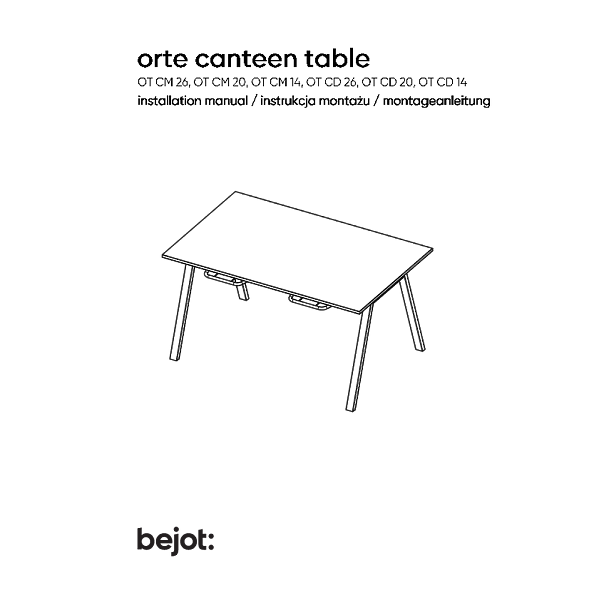 Orte canteen table - Montageanleitung